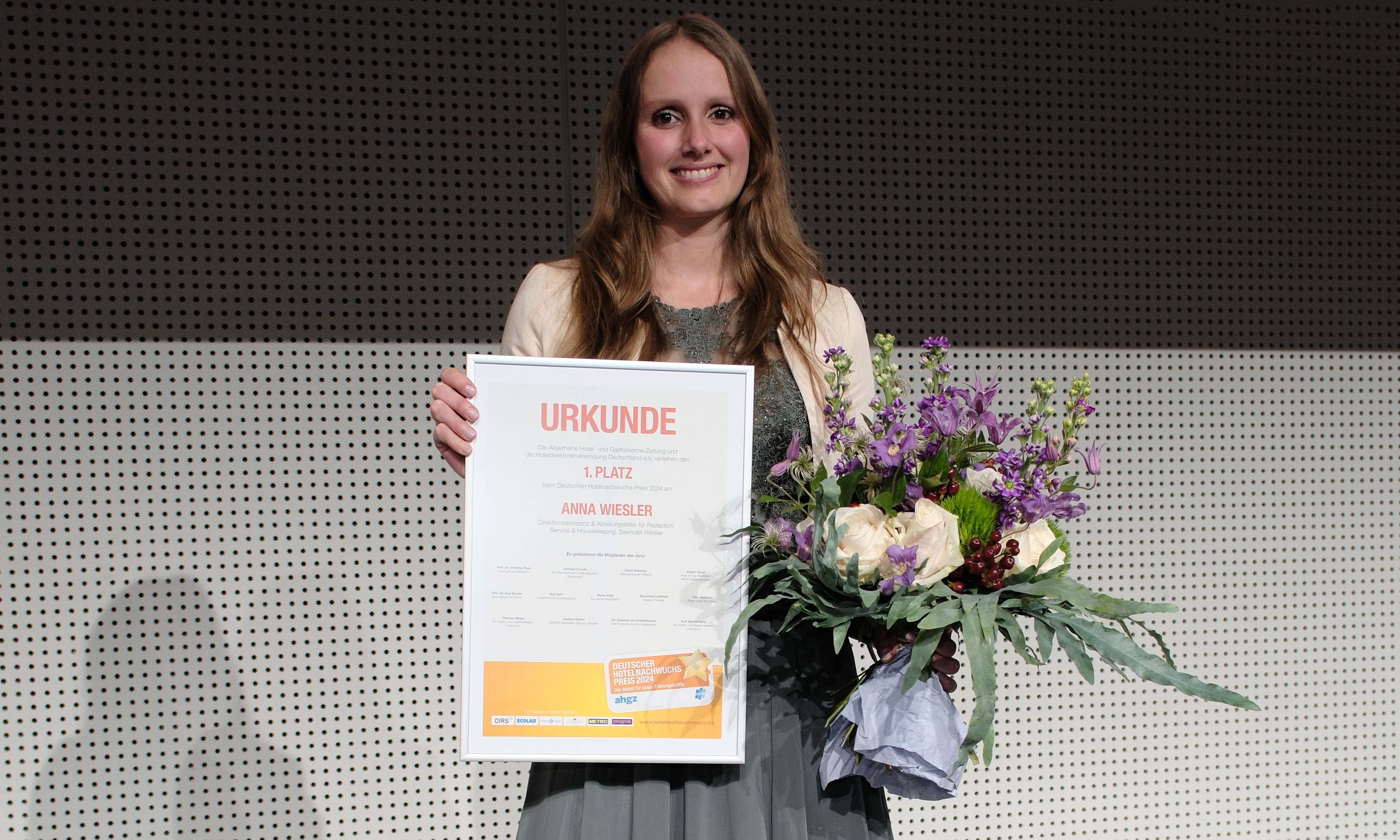 IST-Dozentin Anna Wiesler gewinnt Deutschen Hotel-Nachwuchspreis 2024