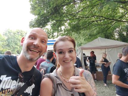 Matthias Bauer mit IST-Studentin Laura Jahke